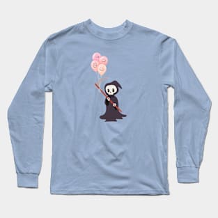 Grim Reaper Balloon Delivery Long Sleeve T-Shirt